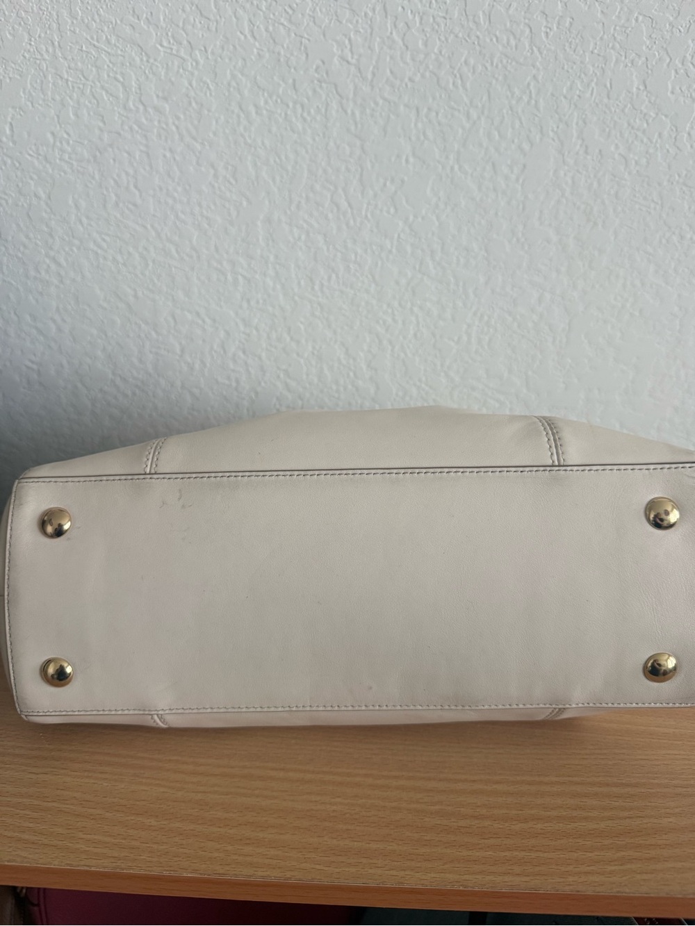 Coach Cream Leather Satchel with Gold Hardware - Picture 3 of 9